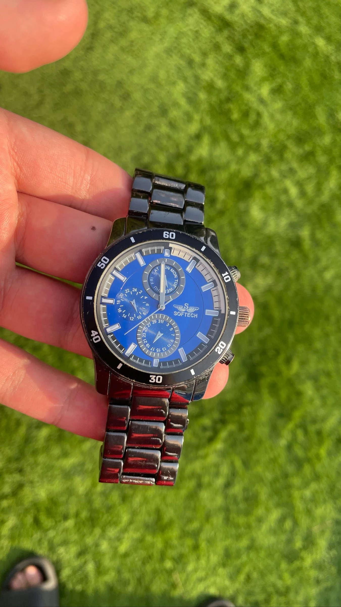 Softech Chronograph Watch Blue Dial – photo 4